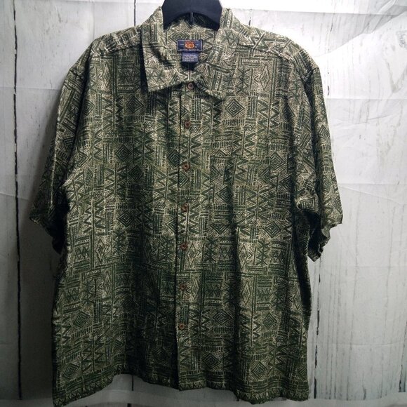 Route 66 Original Clothing Co. Men's Button Front Tropical Dress Shirt L - Picture 1 of 10